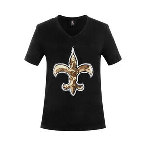 Officially Licensed NFL Women's Logo Tee Fabgating by Cucé Saints - Regular